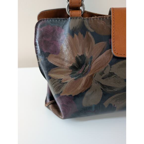 PATRICIA NASH RIENZO MULTI-COLOR LEATHER SATCHEL PURSE - Picture 3 of 13